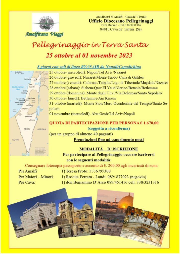 Ufficio Diocesano Pellegrinaggi “Pellegrinaggio in Terra Santa”