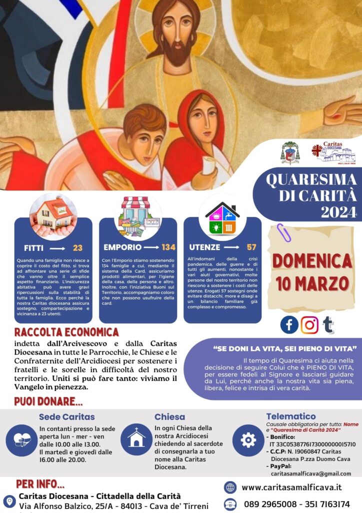 Caritas Diocesana Amalfi – Cava “Quaresima di Carità 2024”