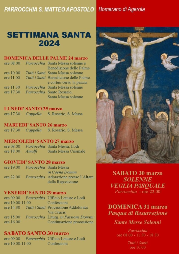 Parrocchia S. Matteo ap. – Bomerano di Agerola “Settimana Santa 2024”