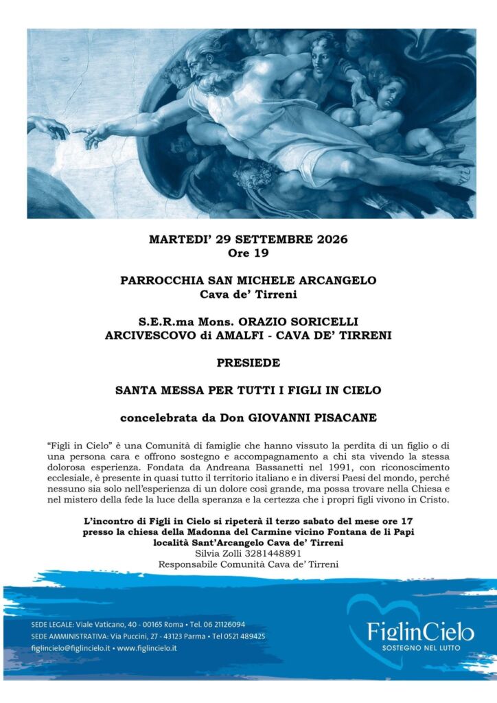 Santa Messa per tutti i figli in cielo Santa Messa per tutti i figli in cielo