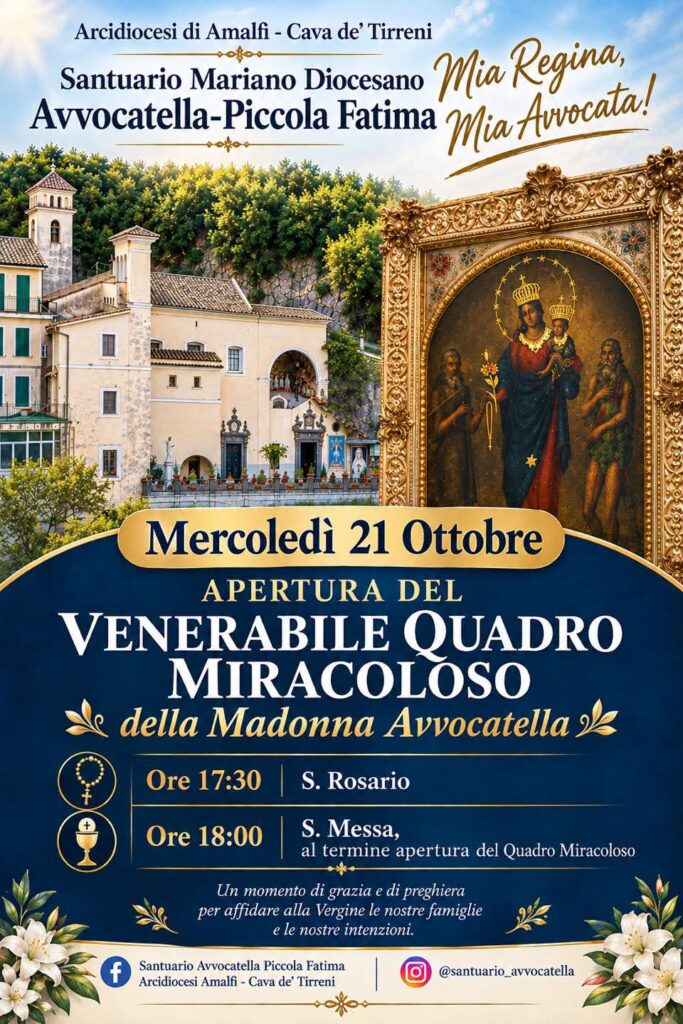Santuario Mariano Avvocatella “Apertura del Venerabile Quadro Miracoloso” Santuario Mariano Avvocatella “Apertura del Venerabile Quadro Miracoloso”